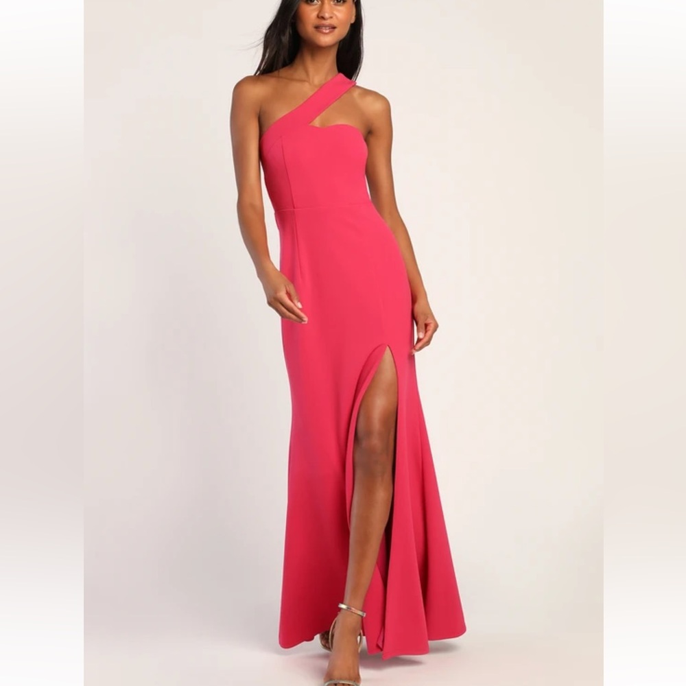 Magenta Asymmetrical Mermaid Dress
